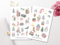 Preview: Christmas Girl and Animals Sticker Set